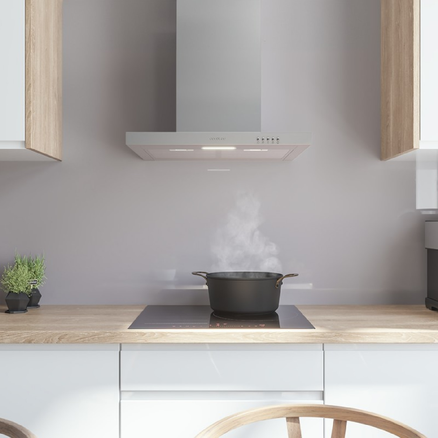 Cecotec Hotte aspirante en T Bolero Flux TM 703500 Inox B