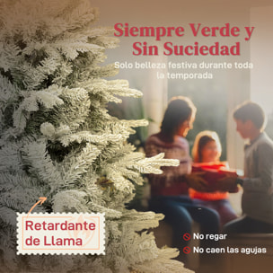 Árbol de Navidad Artificial 180 cm, Árbol de Navidad Nevado, Abeto Artificial con 1207 Ramas Articuladas, Base Plegable, Fácil de Montar, Decoración para Hogar, Oficina, Fiestas