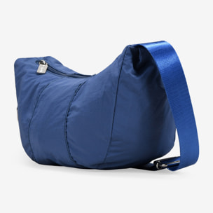 Bolso mini azul redondeado con cremallera