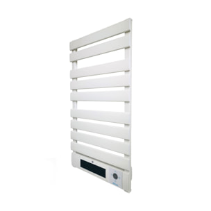 Scaldasalviette elettrico 1500W in alluminio bianco con display a LED