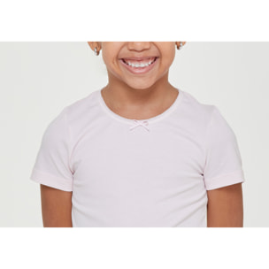 T-shirt girocollo bimba in cotone organico