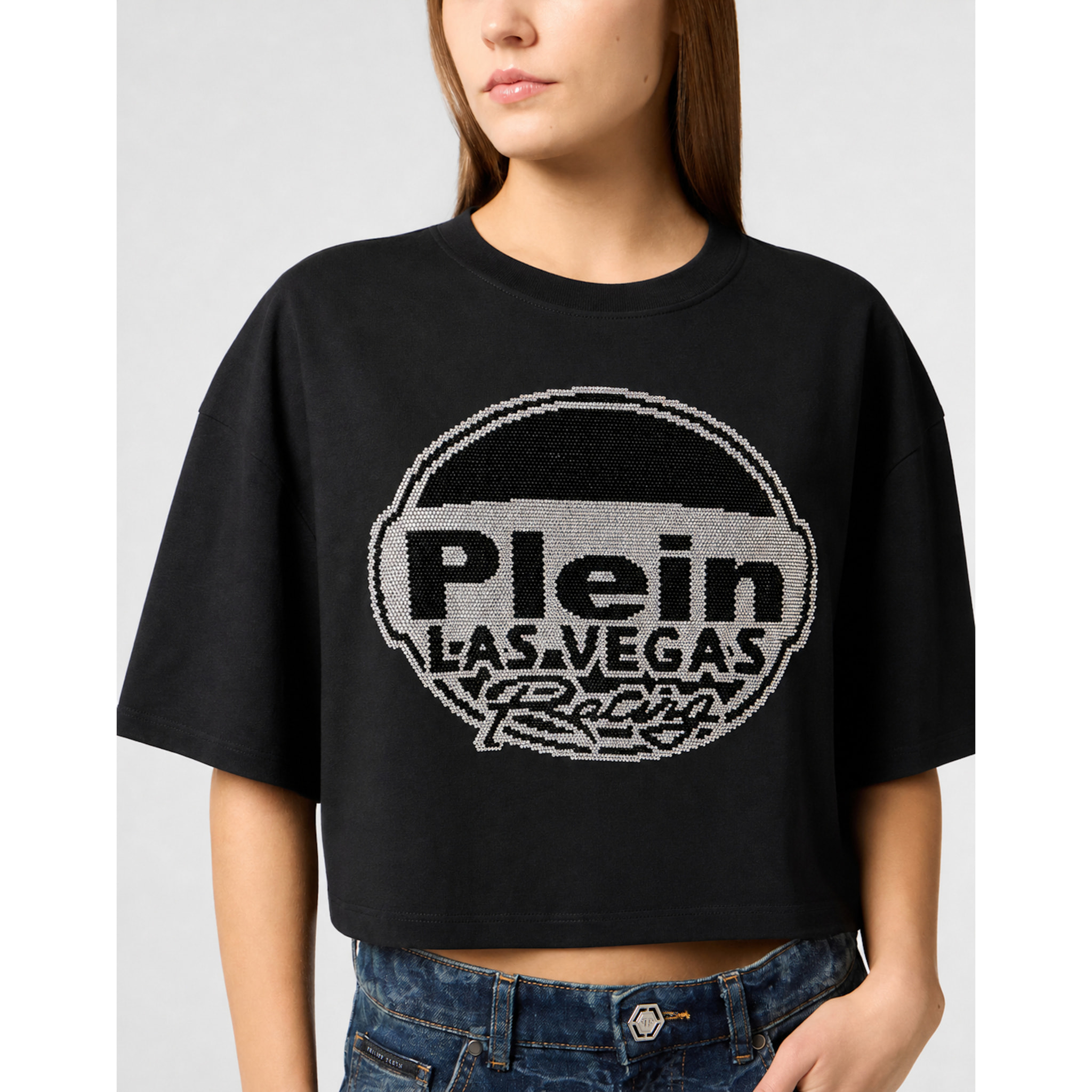 PHILIPP PLEIN T-shirt girocollo a maniche corte RACING
