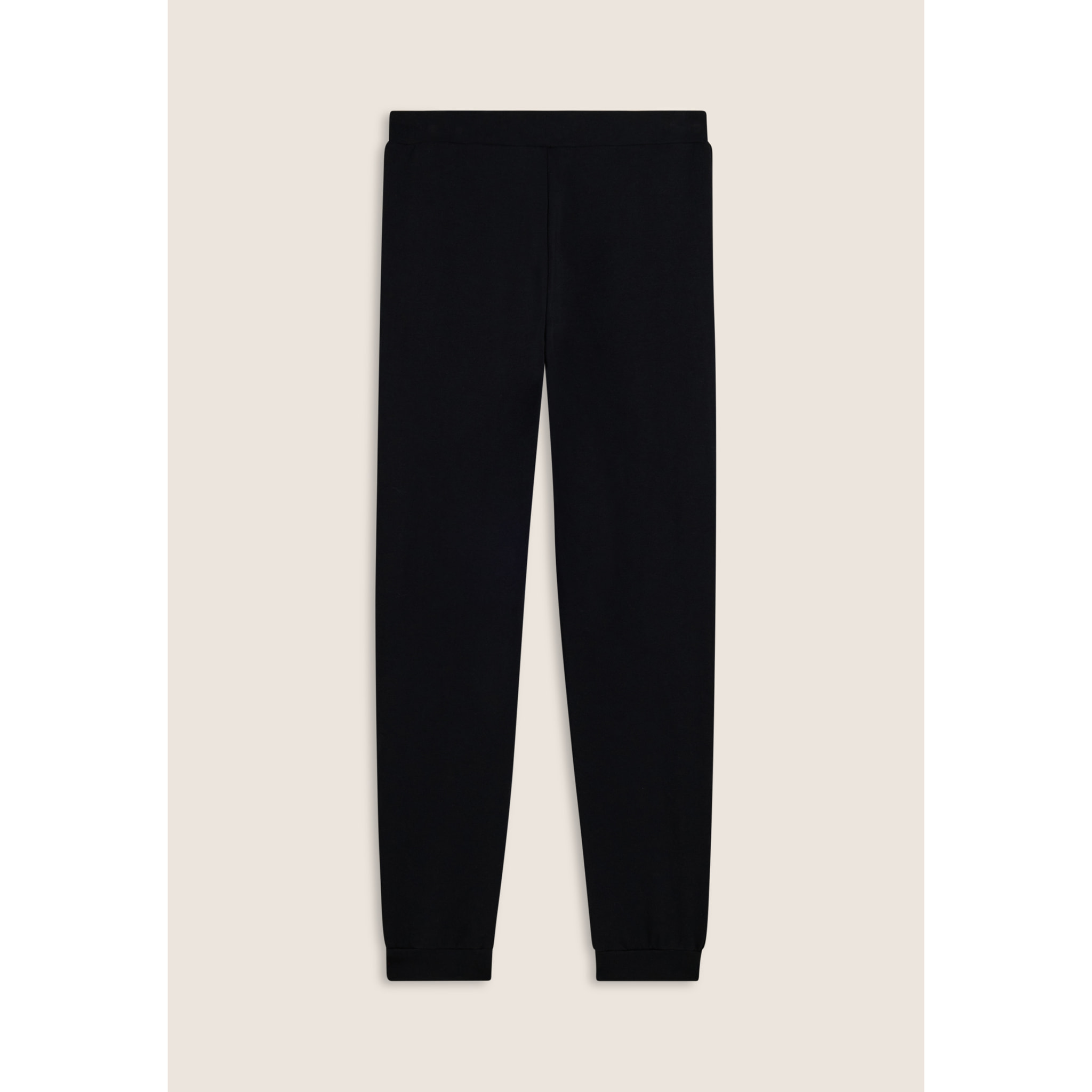 Pantaloni donna in felpa modal con banda a trecce