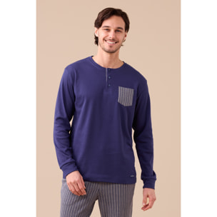 Pigiama uomo caldo cotone felpato articolo stripes. Noidinotte