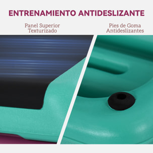 Step de Aeróbic, Step para Fitness Antideslizante, Altura Regulable 3 Niveles de 10/15/20 cm, Carga 150 kg, para Ejercicio en Casa, Gimnasio, 110x40x20 cm, Multicolor