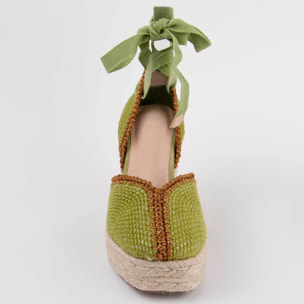 Alpargata De Cuña - Verde - Altura: 8 Cm
