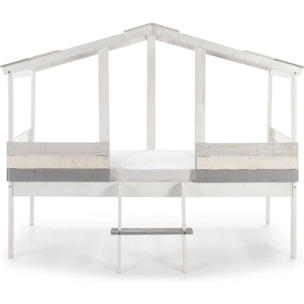Lit cabane enfant rustique en bois  - MARTIN