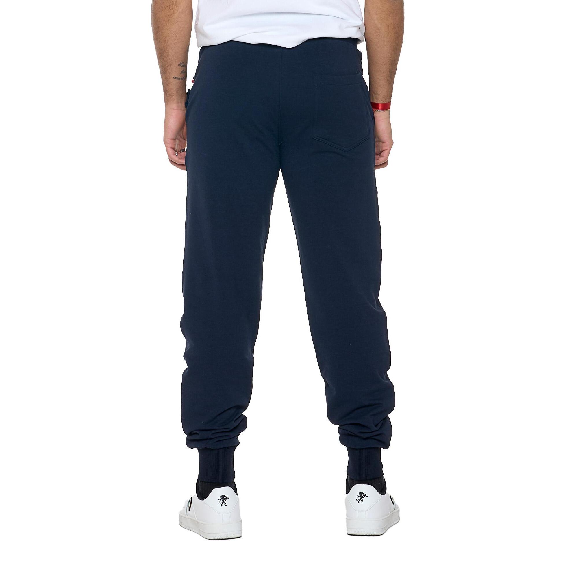 Pantalone sportivo invernale da uomo con polsino con logo piccolo "Basic"