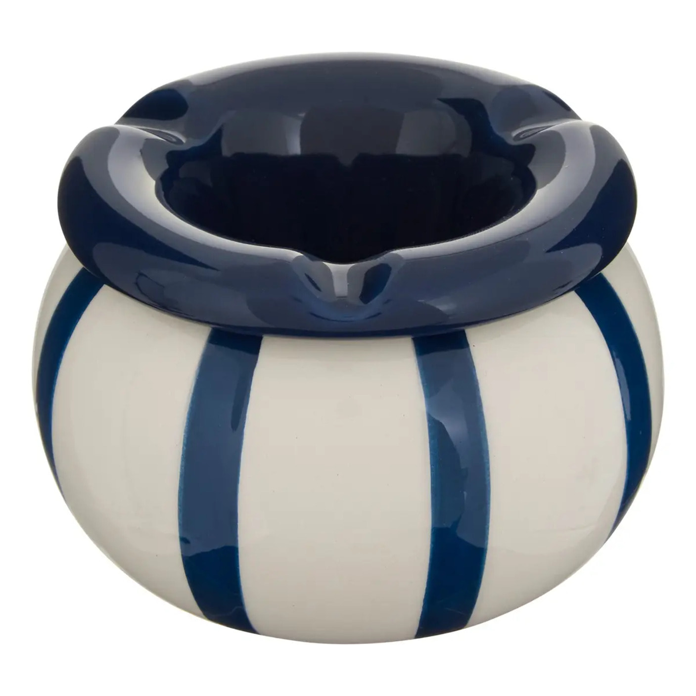 Cendrier rayé Della pasta 9x9x6cm