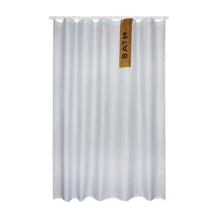 Rideau de douche Polyester IGUACU 180x200cm QUALITE PREMIUM Blanc - Anneaux inclus MSV