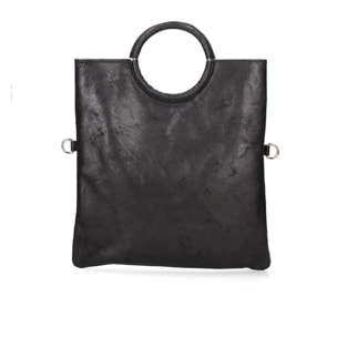 Borsa a mano da donna Made in Italy - Modello Velvet - 100% pelle scamosciata - 29.0 x 30.0 x 1.0 cm