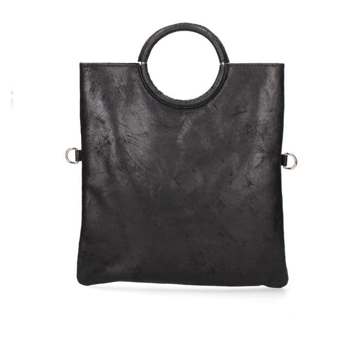 Borsa a mano da donna Made in Italy - Modello Velvet - 100% pelle scamosciata - 29.0 x 30.0 x 1.0 cm