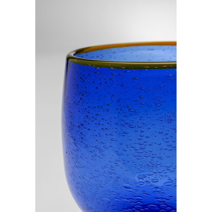 Verres à vin Bubbles bleus set de 4 Kare Design