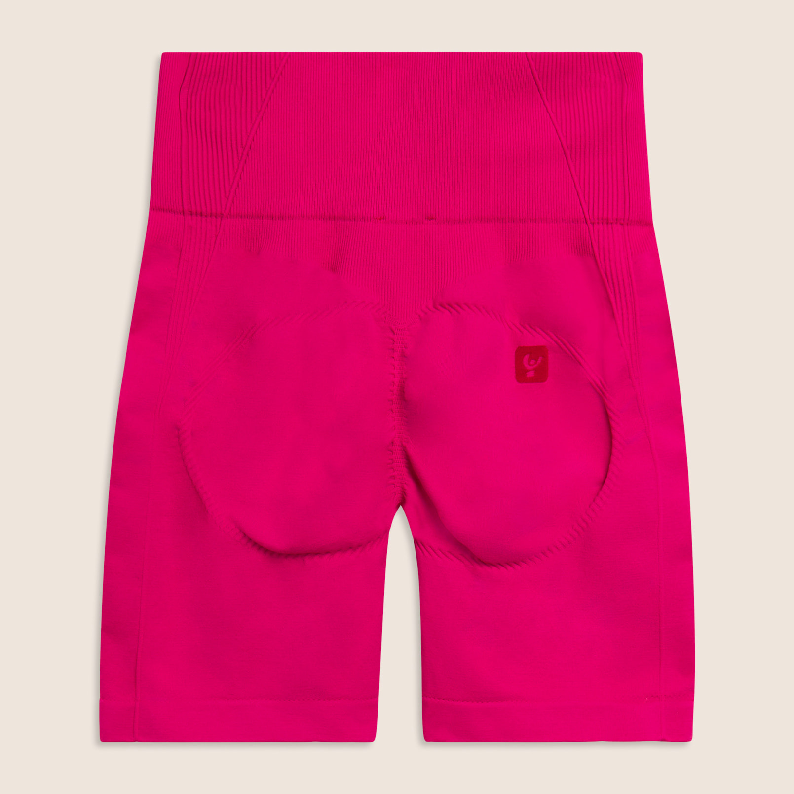 Leggings Corti Seamless con Vita Alta e Inserti in Costina