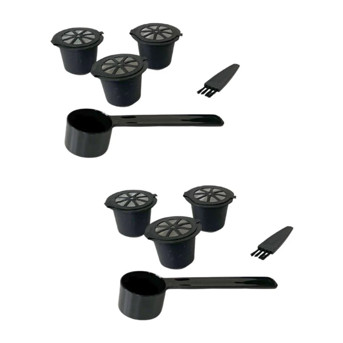 Ensemble de 2 Set de 3 capsules Nespresso réemployables Fackelmann Petit Déjeuner