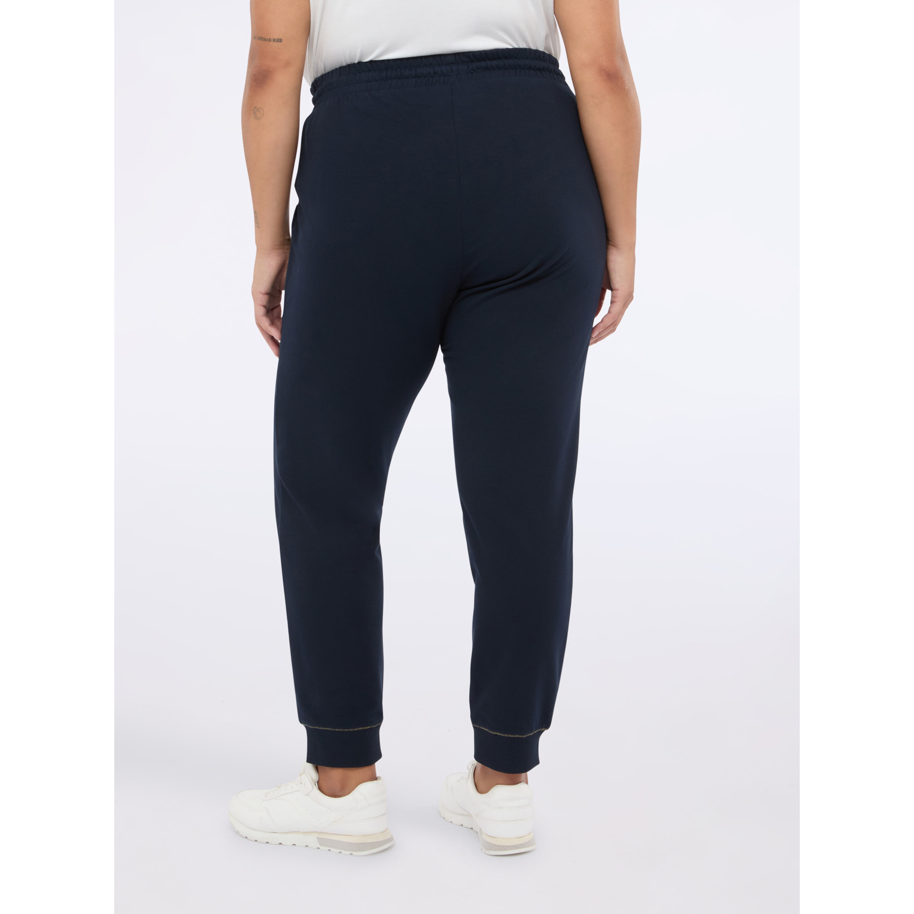 Fiorella Rubino - Pantalones deportivos de algodón con cordón ajustable - Azul