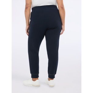 Fiorella Rubino - Pantalones deportivos de algodón con cordón ajustable - Azul