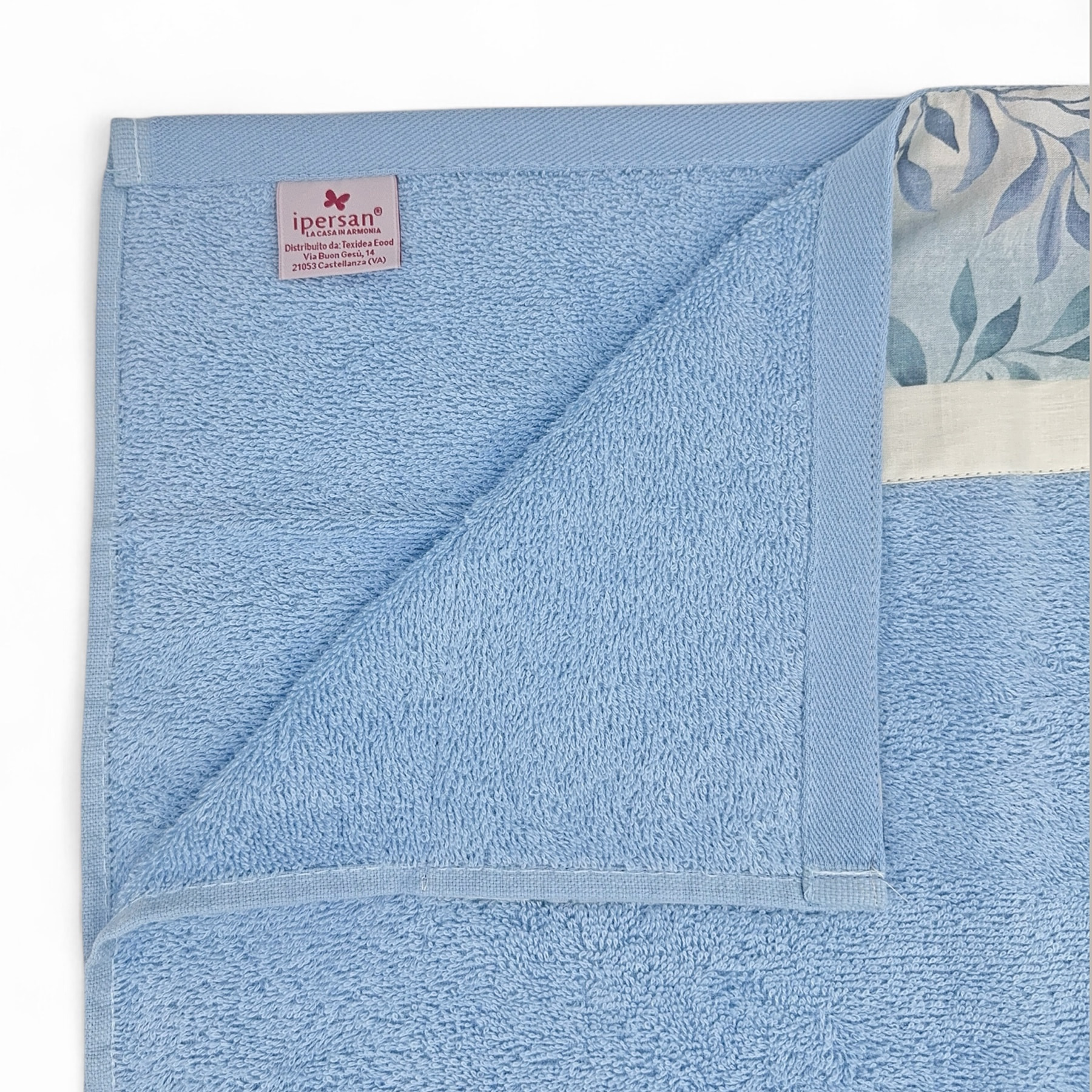 Set Spugna FELCE 2 Pezzi: Viso+Ospite - Azzurro - 450 gr/m² - Puro Cotone