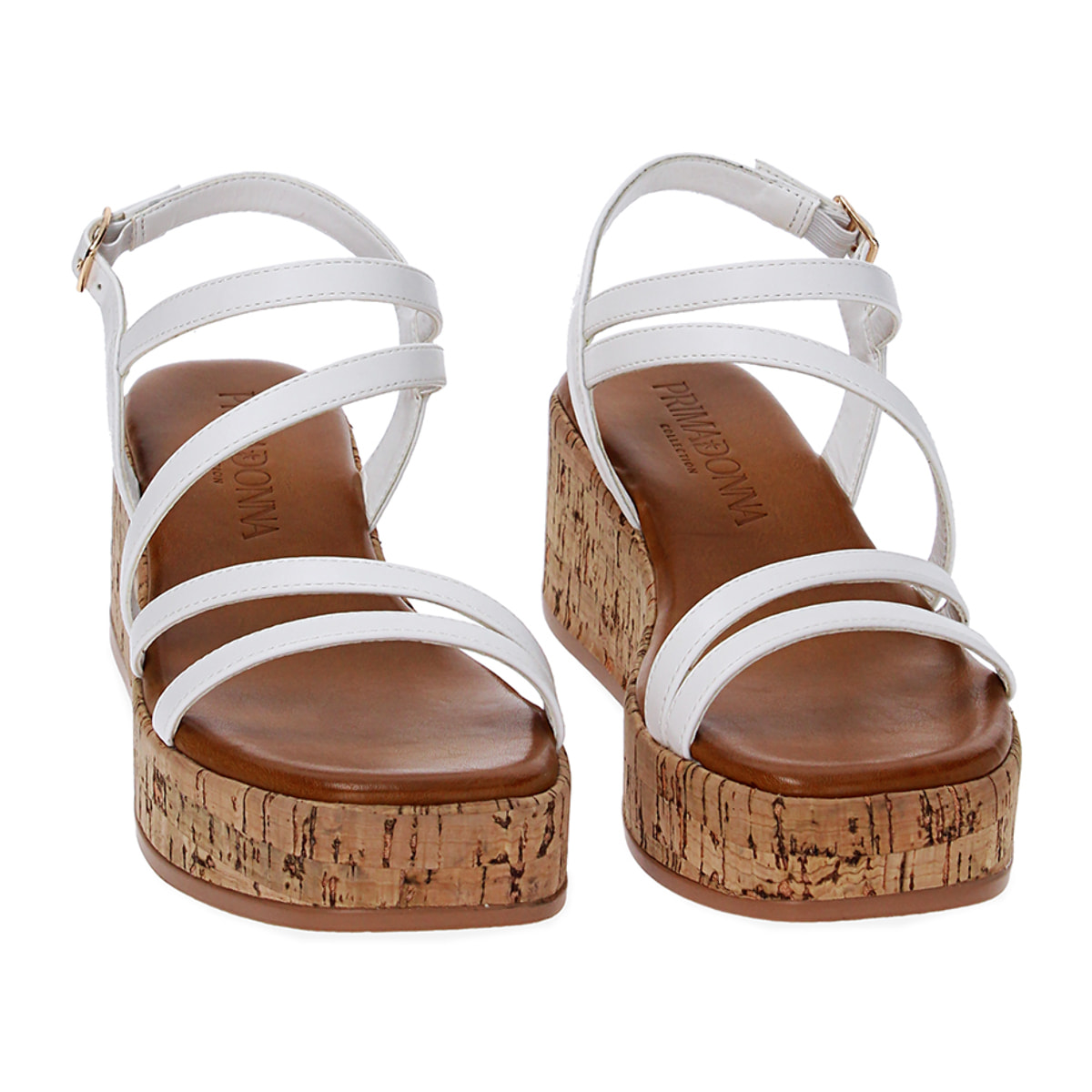 Sandalias con cuña blancas