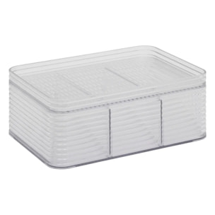 Organisateur "Plastor" 3 compartiments gris 22,5x15,3cm