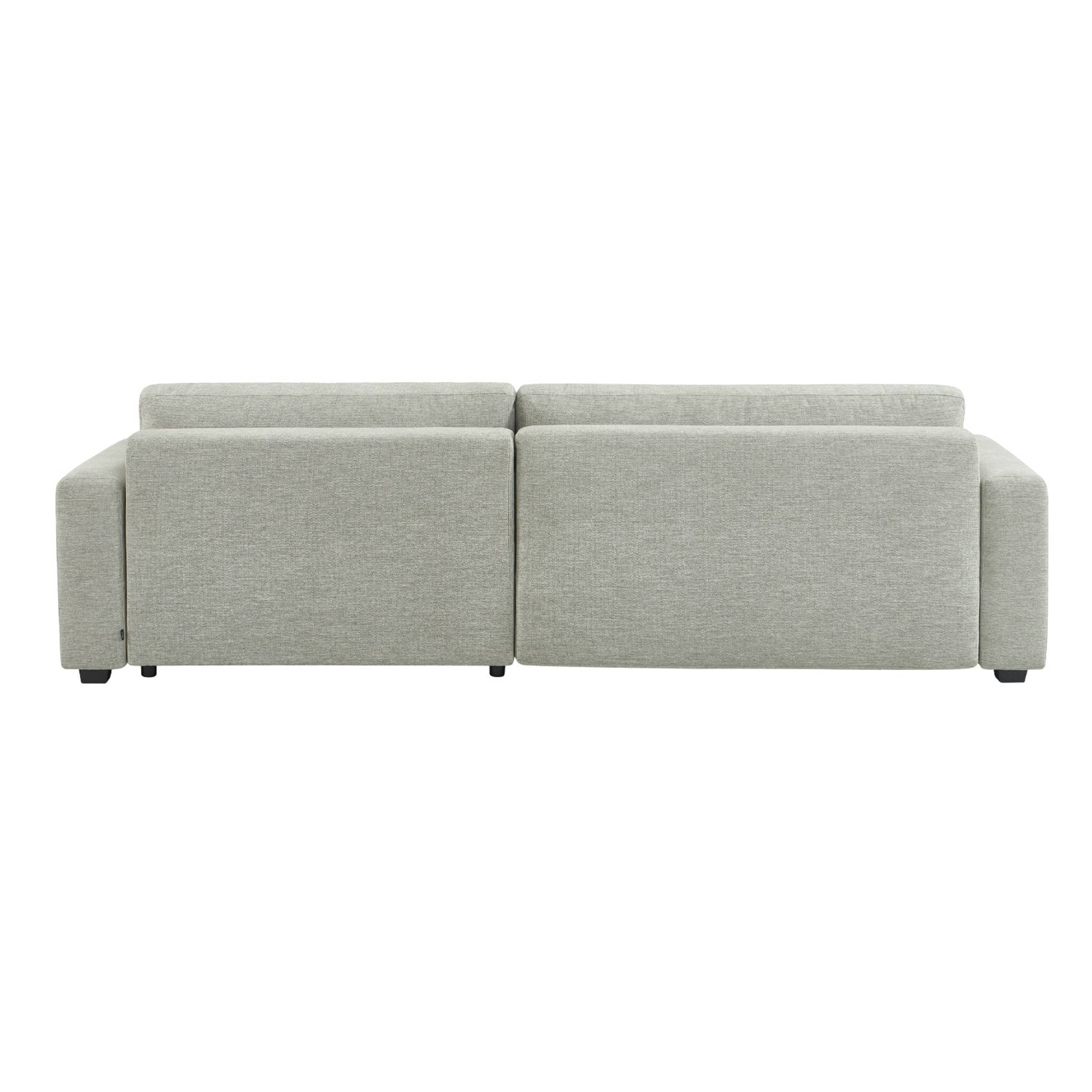 Canapé d'angle droit convertible 3 places tissu avec coffre WIDE