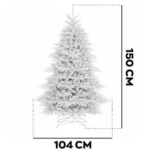 Wunorse - Albero di Natale Tradizionale in PE e PVC Ø104x150H cm, 500 Punte