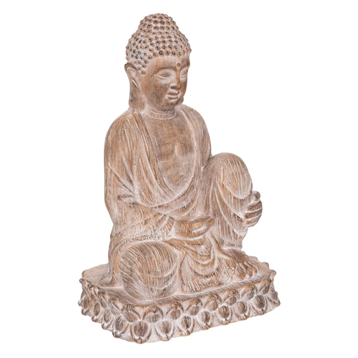 Statuette "Bouddha" - effet bois H67 cm