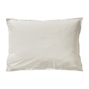 Taie d'oreiller unie en coton lavé, Made in France, SOFT LINE , Beige