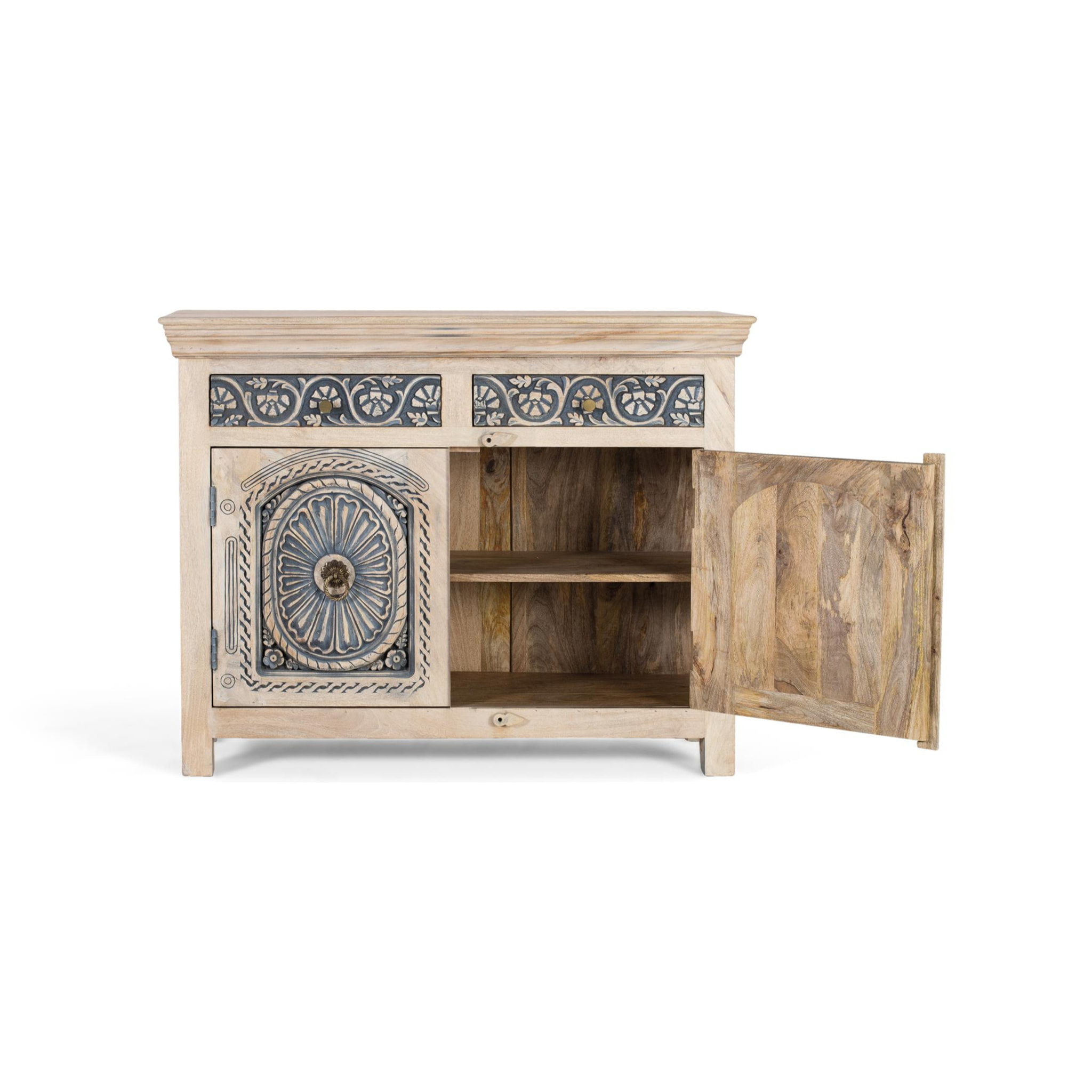 Aparador de Madera de Mango Estilo Mediterráneo Moderno