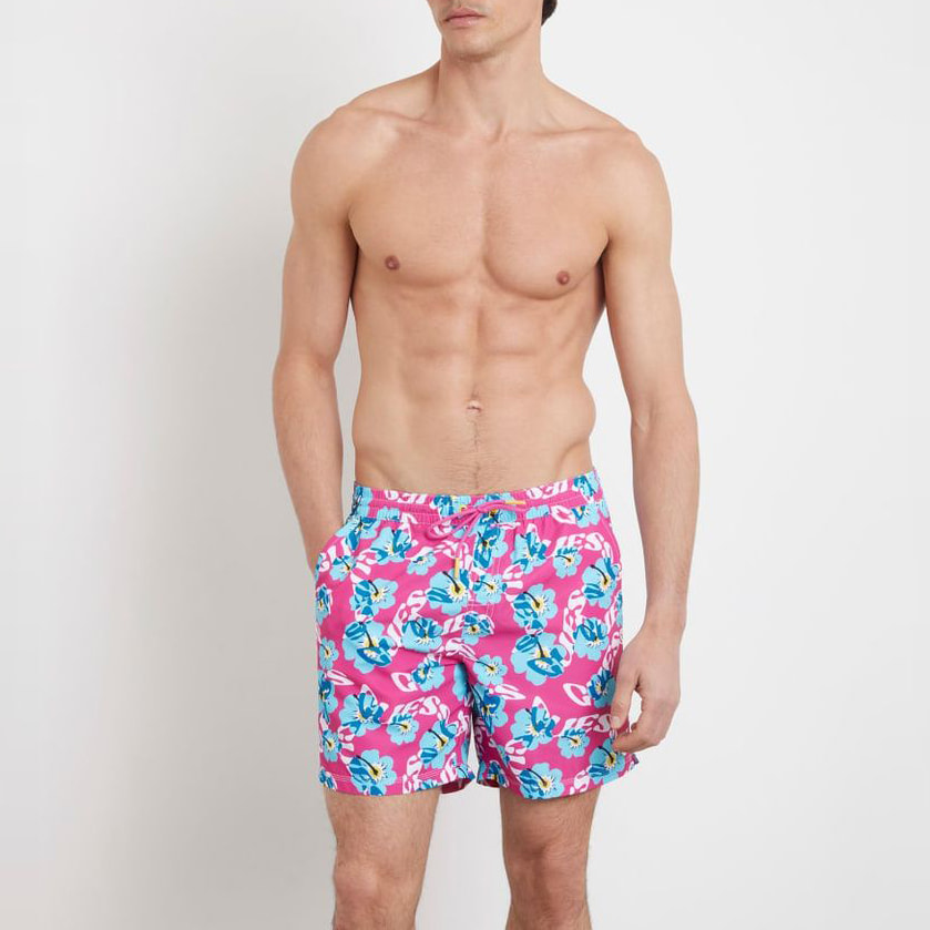 Boxer de bain - coupe classique - multicolore