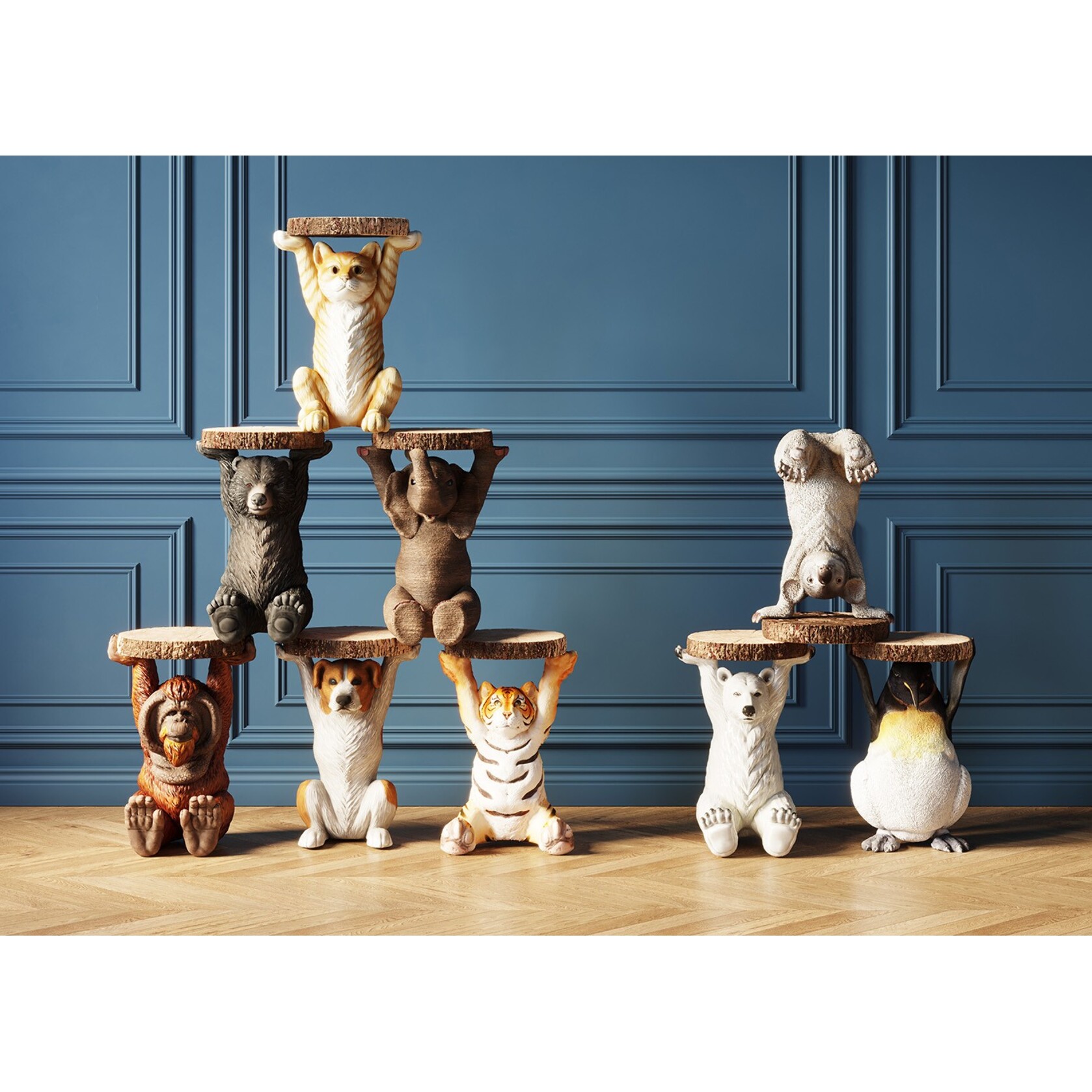 Table d'appoint Animal Ours noir Kare Design