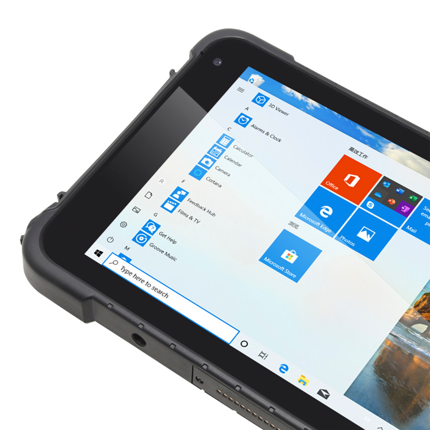 DAM Tablet Rugerizada WinPad W86 4G. SO Windows 10 home. Pantalla 8'' 1280x800px. Intel®HD. 4GB RAM + 64GB. IP67, reforzada. GPS. 22,8x1,6x14,5 Cm. Color: Negro