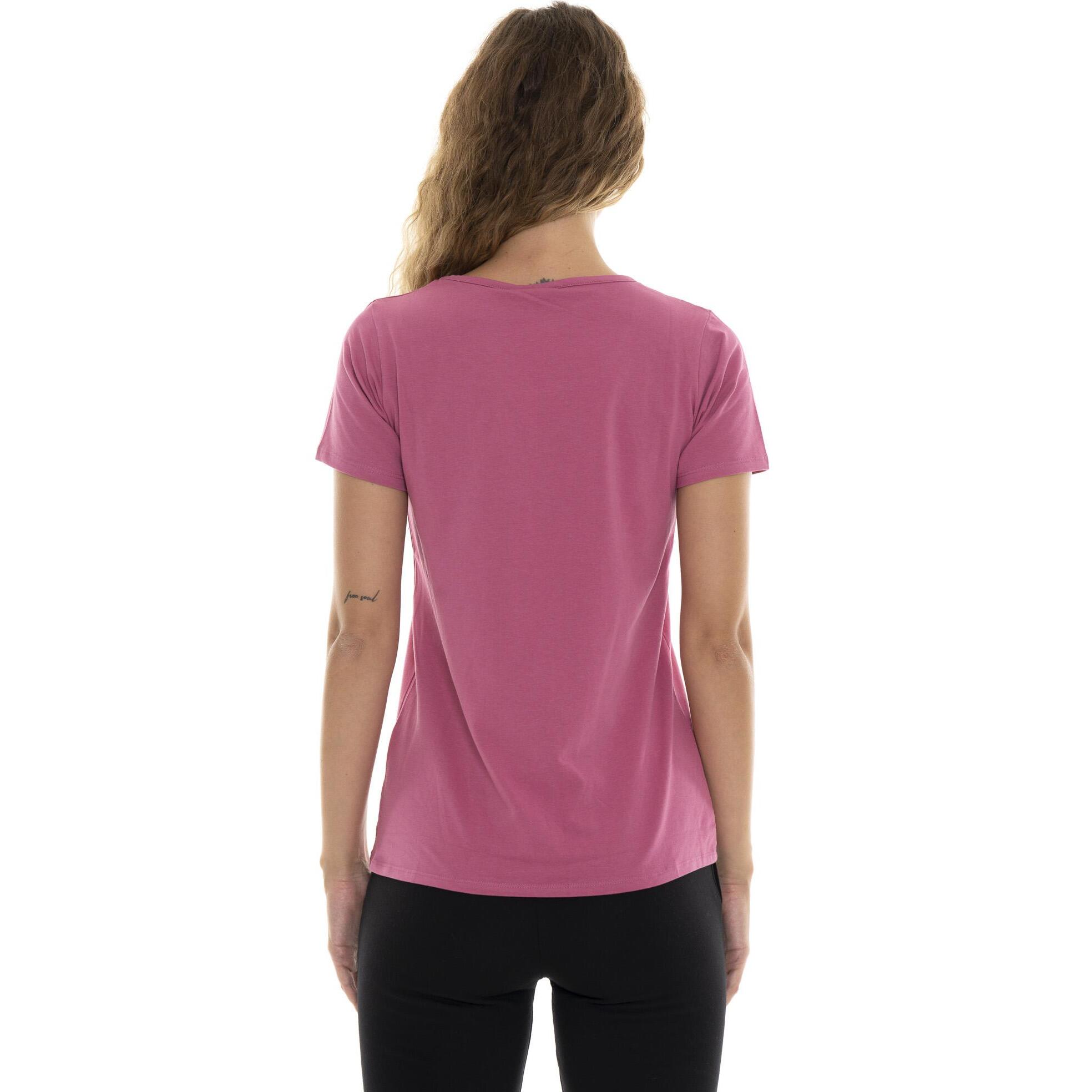 Camiseta de manga corta para mujer con logo grande "Plata"