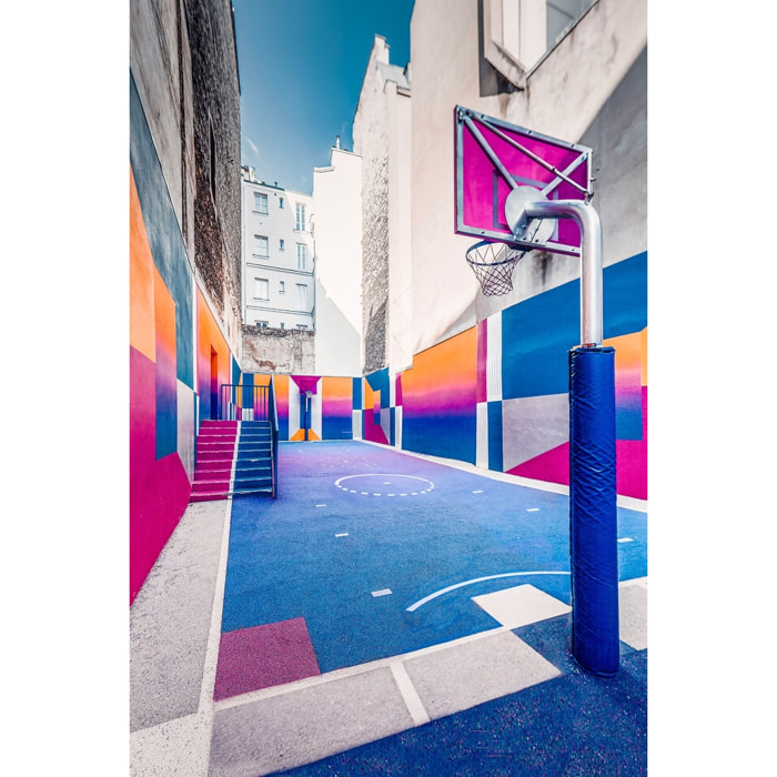 Tableau urbain city park bleu Tableau alu Dibond