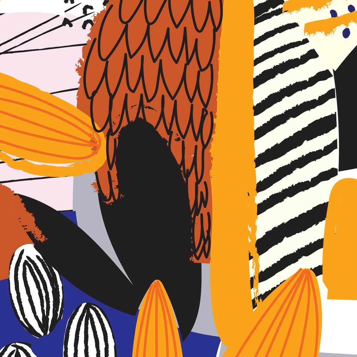 Tableau Flower Market fleurs abstraites design Toile imprimée