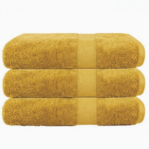 Lot de 3 draps de bain 500 gr/m2 100% coton