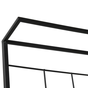 Soporte para Plantas con Enrejado de Metal Estantería para Macetas Trepadoras con 3 Estantes para Terraza Balcón Jardín Exterior e Interior 60x53,5x159,5 cm Negro