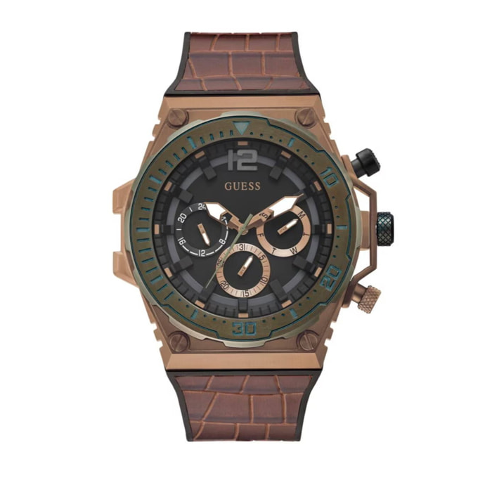 Reloj Guess GW0326G2 Hombre Analogico Cuarzo con Correa de Silicona