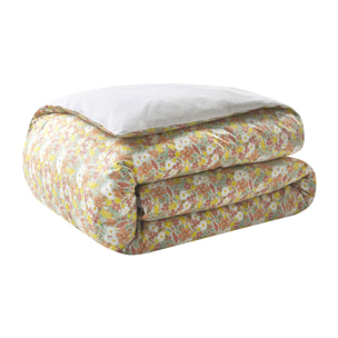 Housse de couette imprimée en percale de coton, LOVE BIRDS, Multicolore