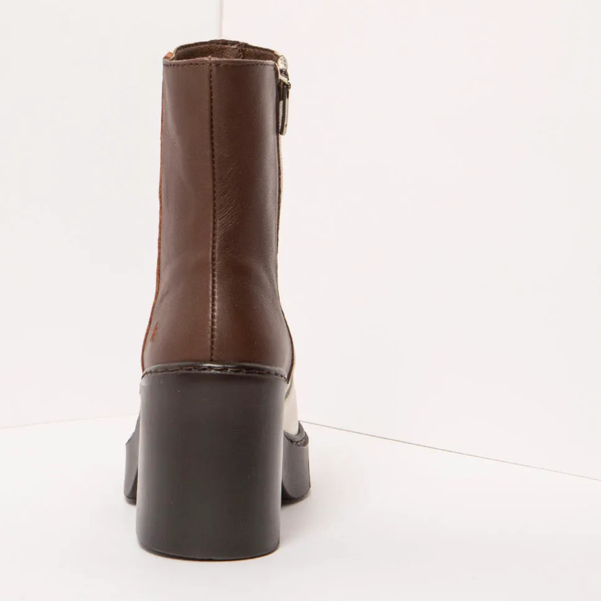 Botines con tacón 1974 NAPPA CREAM-BROWN/BERNA color Cream-brown