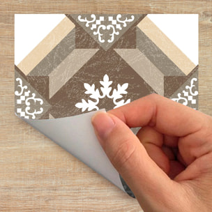 Sticker carrelage - Ambiance Sticker - 60 CARREAUX DE CIMENT MEUBLE AUTHENTIQUES SEFORIA - 20x20cm