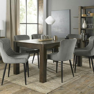 Chaise en velours gris (lot de 2) ARLINGTON
