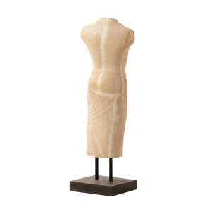 Figura Torso Hombre Terracota Blanco 40x35x130 Cm