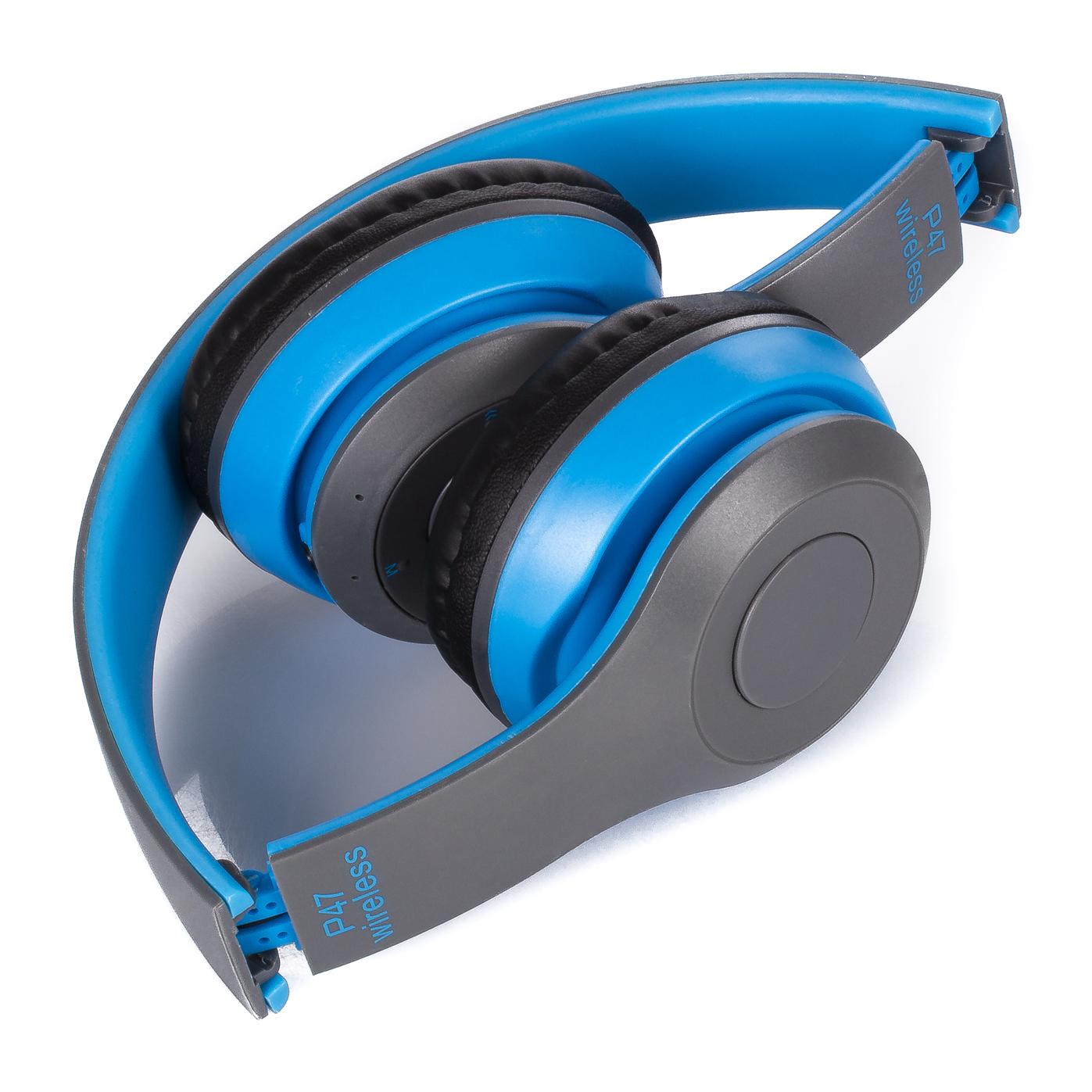 DAM - Cascos auriculares P47 Bluetooth 5.0 +EDR con radio FM incorporada y  lector de Micro SD.