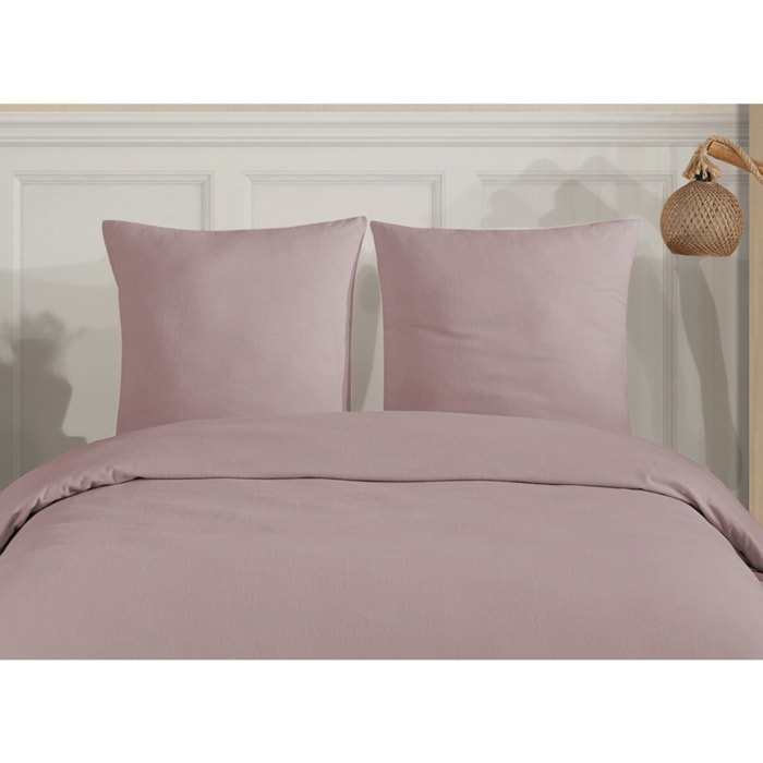 Parure de lit Flanelle de coton rose