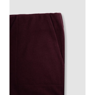 Set chaleco pantalón angorina burdeos