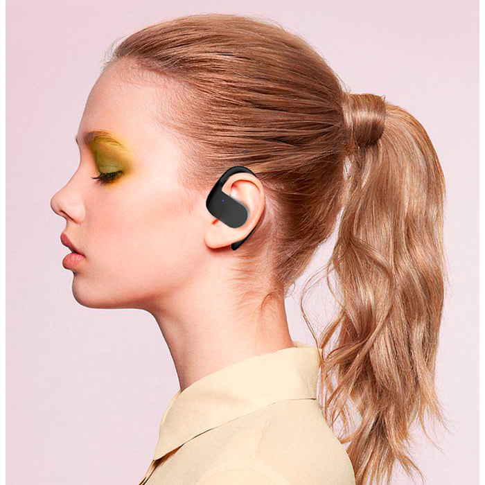 Auriculares supraaurales TWS S8 Bluetooth 5.3. Control táctil. Diseño sin introducir dentro del oído, con gancho para oreja.