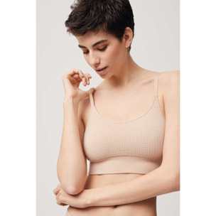 Reggiseno senza ferretto beige senza imbottitura