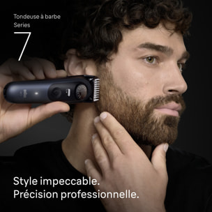 Braun Tondeuse À Barbe Series 7, + 6 Outils De Barbier, 40 Longueurs, Lame ProBlade, BT7520, Bleu