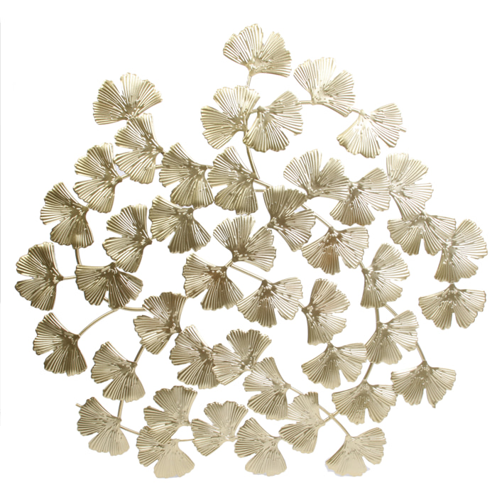 Decoration Murale Fleurs Metal Dore